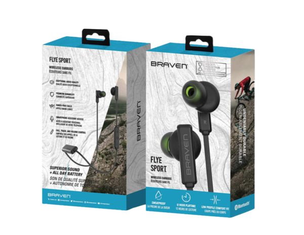 Braven Flye Sport Wireless Earbuds, Waterproof Bluetooth Headphones - Image 3