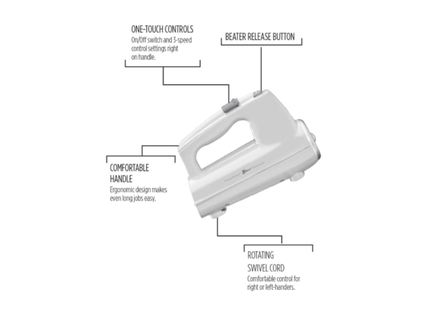 Cuisinart Power Select 3-Speed Hand Mixer (CHM-3WC) - Image 2