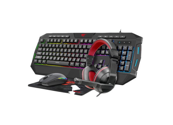Havit Gaming Combo Set, Mouse + Keyboard + Headset + Mouse Pad (KB501CM) - Image 2