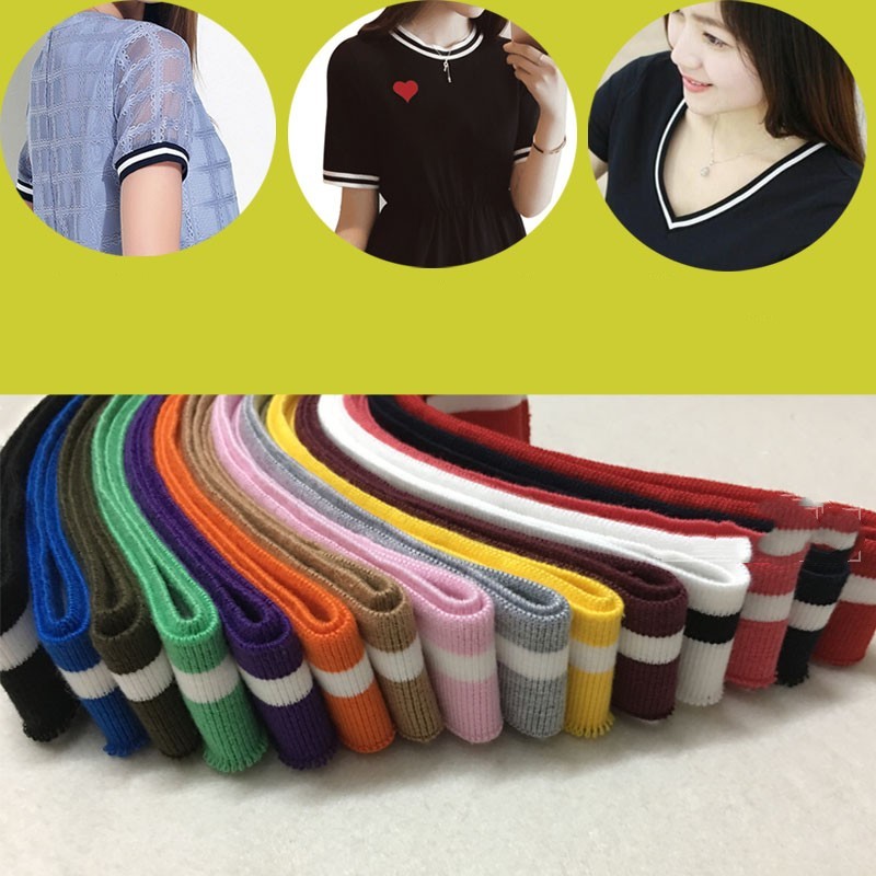 Ribbed Knitted Collar Clothing Accessories Cuffs Light Edge Neckline Round Neck V-neck 1 Ribbed Knitted Collar Clothing Accessories Cuffs Light Edge Neckline Round Neck V-neck