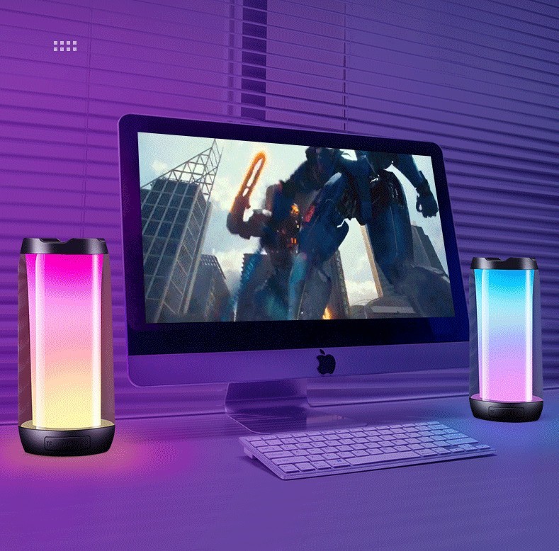 Smart Bluetooth Speaker with Ambient RGB Light – Gaming & Room Decor 6 Smart Bluetooth Speaker with Ambient RGB Light – Gaming & Room Decor - Image 6