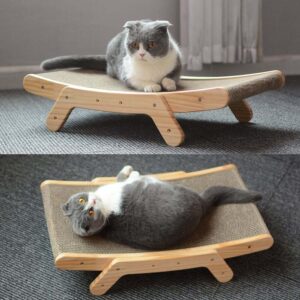 Vertical Corrugated Cat Scratching Bed with Replaceable Core for Pet Use