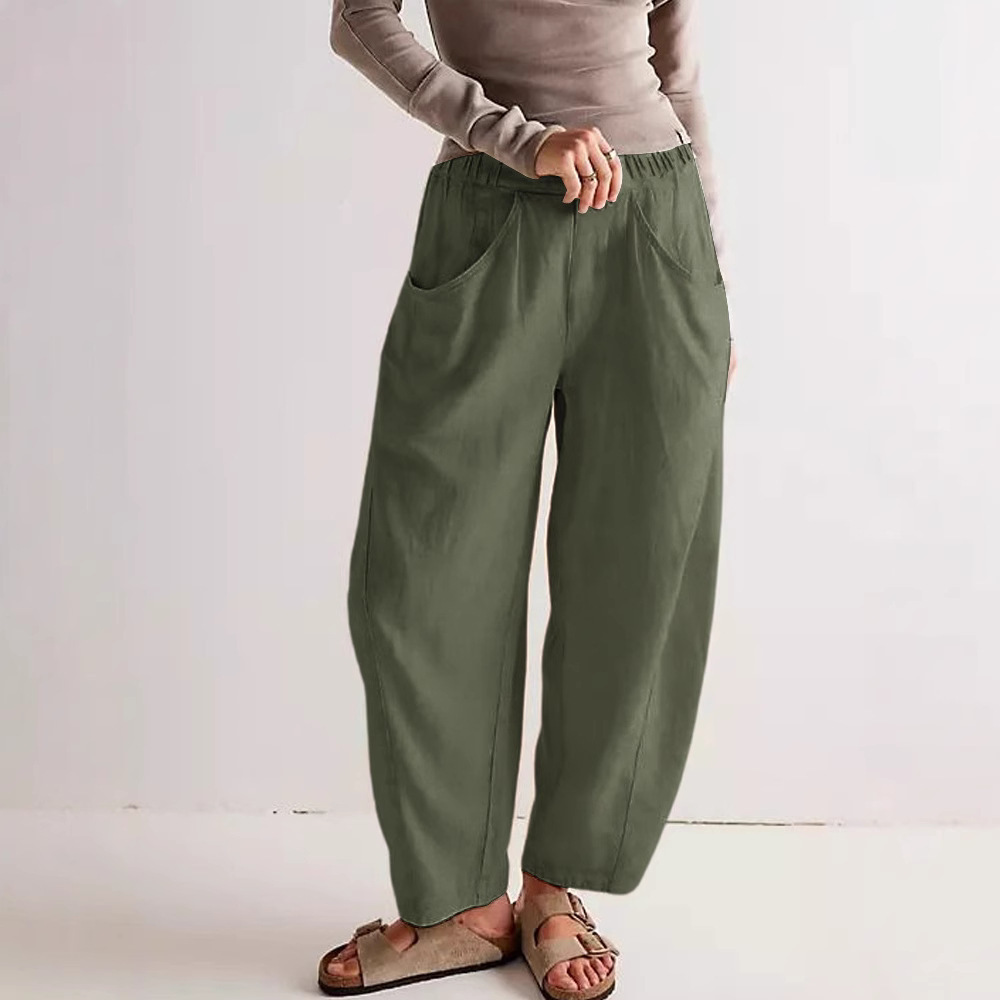 Spring New Arrival Cotton-Linen Solid-Color Fashionable Casual Pants 9 Spring New Arrival Cotton-Linen Solid-Color Fashionable Casual Pants - Image 9