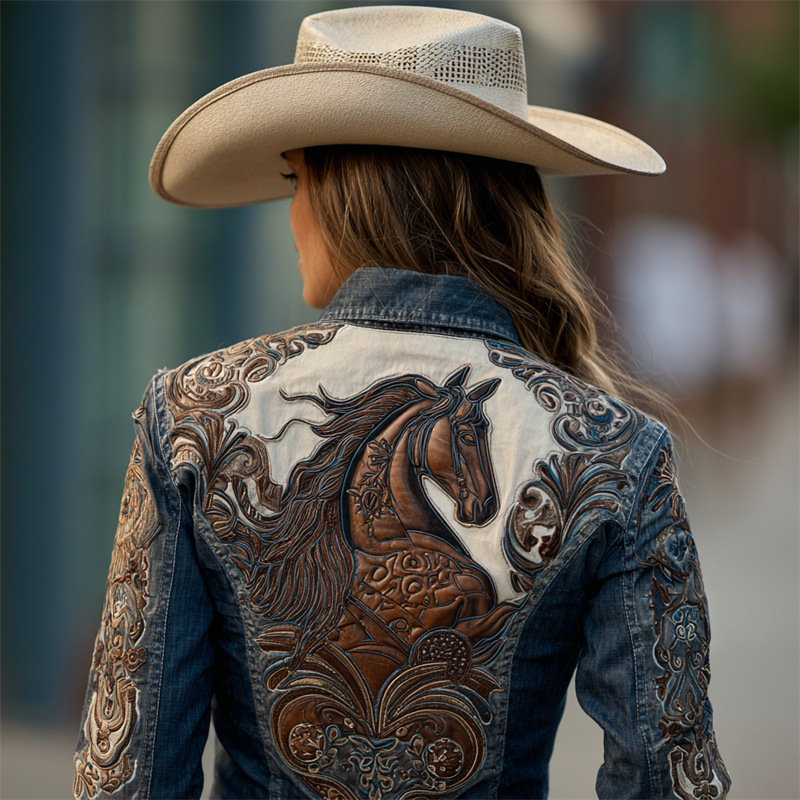 Autumn Retro Washed Long-Sleeve Denim Jacket 1 Autumn Retro Washed Long-Sleeve Denim Jacket