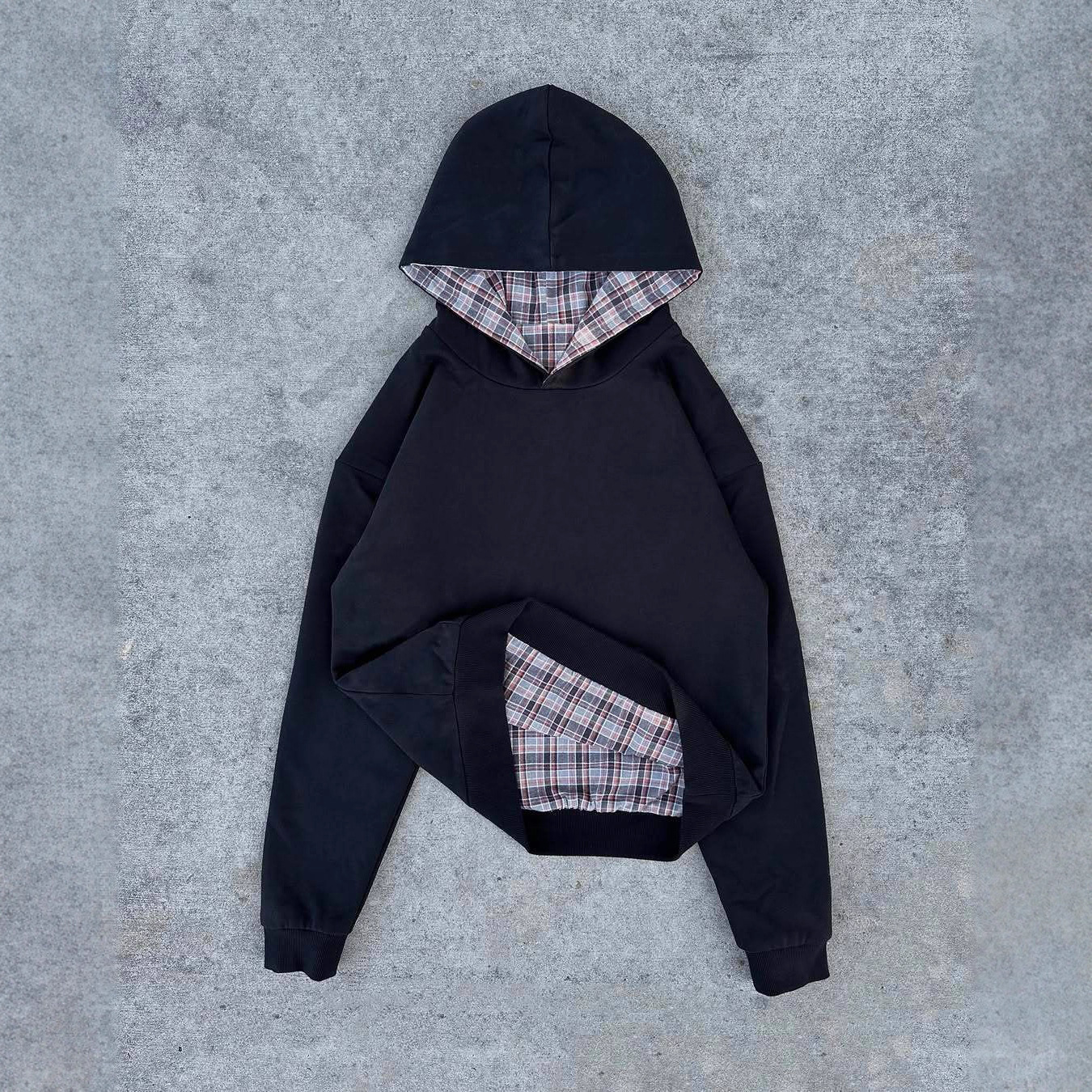 Hip Hop Double-sided Retro Plaid Casual Sweater 5 Hip Hop Double-sided Retro Plaid Casual Sweater - Image 5