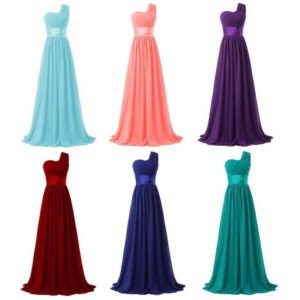 Long Multi Color Banquet Evening Dress