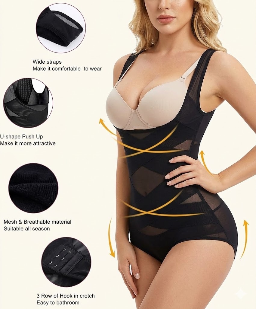 Shapewear Bodysuit For Women Tummy Control Butt Lifter Panty Hi-Waist Trainer Stomach Body Shaper Slimming Girdles 2 Shapewear Bodysuit For Women Tummy Control Butt Lifter Panty Hi-Waist Trainer Stomach Body Shaper Slimming Girdles - Image 2