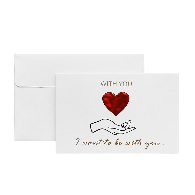 Solid Red Heart Greeting Card with Envelopes Romantic Letter I Love You Forever 6 Solid Red Heart Greeting Card with Envelopes Romantic Letter I Love You Forever - Image 6