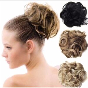 Fluffy Curly Hair Bun Ring – Drawstring Messy Hair Bun Hairpiece for Women, Synthetic Hair Accessories