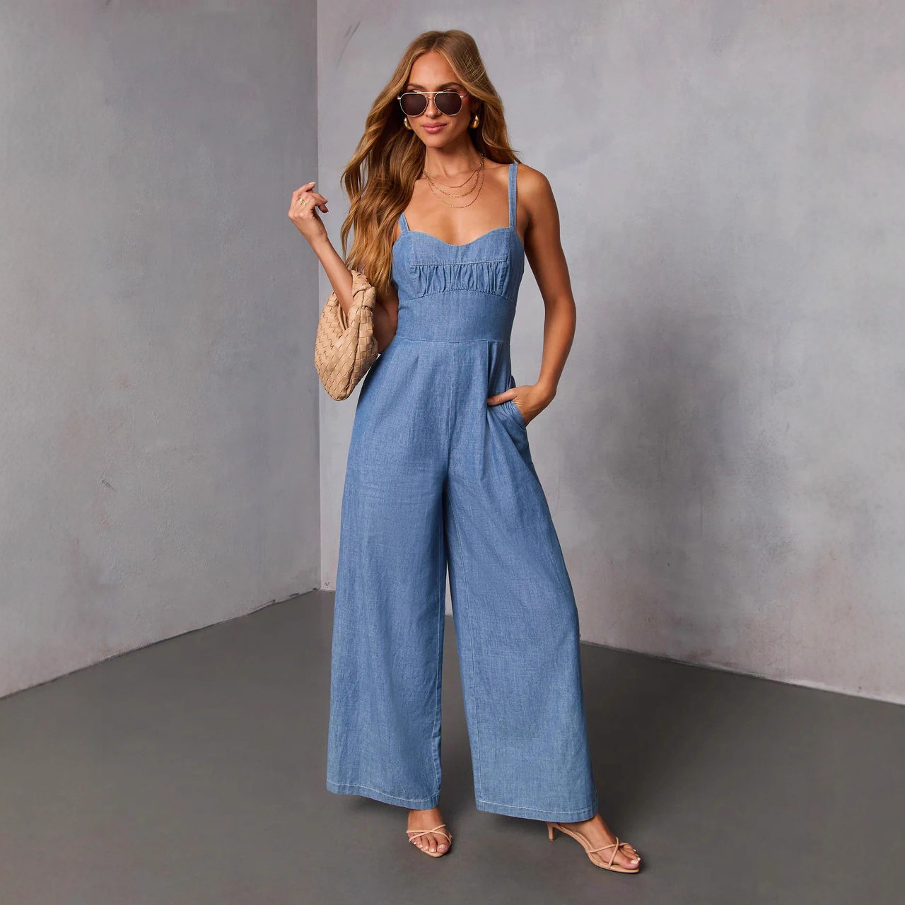 Solid-color Casual Workwear Jumpsuit For Women 4 Solid-color Casual Workwear Jumpsuit For Women - Image 4
