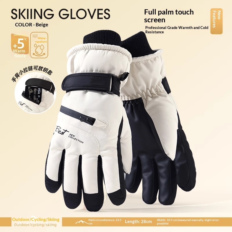 Women's Fleece-Lined Cold-Weather Five-Finger Cycling Gloves 9 Women's Fleece-Lined Cold-Weather Five-Finger Cycling Gloves - Image 9