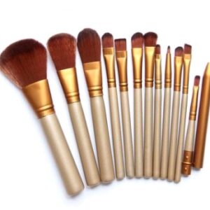 12-Piece Makeup Brush Set with Iron Box – Professional Cosmetic Brushes Kit for Face, Eyes & Foundation