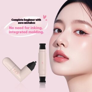 Waterproof Smudge-Proof Double-Head Eyeliner Stamp Pen