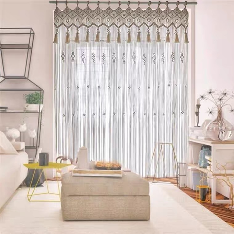 Bohemian Hand-Woven Tapestry Curtain Partition Bohemian Wedding Background Hanging Curtain Curtain Decoration 1 Bohemian Hand-Woven Tapestry Curtain Partition Bohemian Wedding Background Hanging Curtain Curtain Decoration