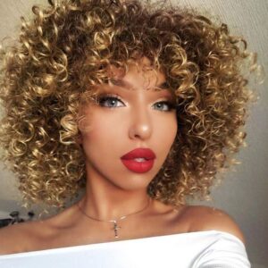 Fashion Wigs Small Curly Ladies Wigs Headgear Wig African Explosive Head