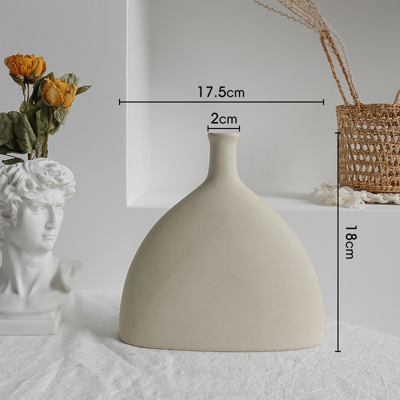 Simplicity Ceramic Vase Dry Flower Arrangement Home Decoration Ornament Living Room Display Art Vases 4 Simplicity Ceramic Vase Dry Flower Arrangement Home Decoration Ornament Living Room Display Art Vases - Image 4