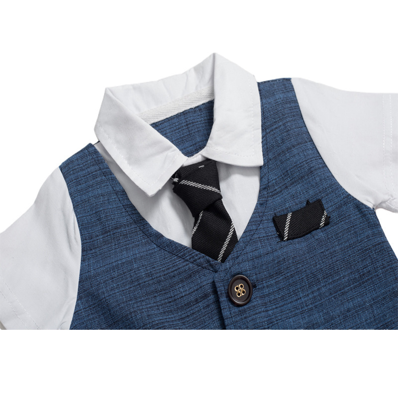 Summer New Baby Boy Jumpsuit Boys Gentleman Baby Children's Clothing 4 Summer New Baby Boy Jumpsuit Boys Gentleman Baby Children's Clothing - Image 4