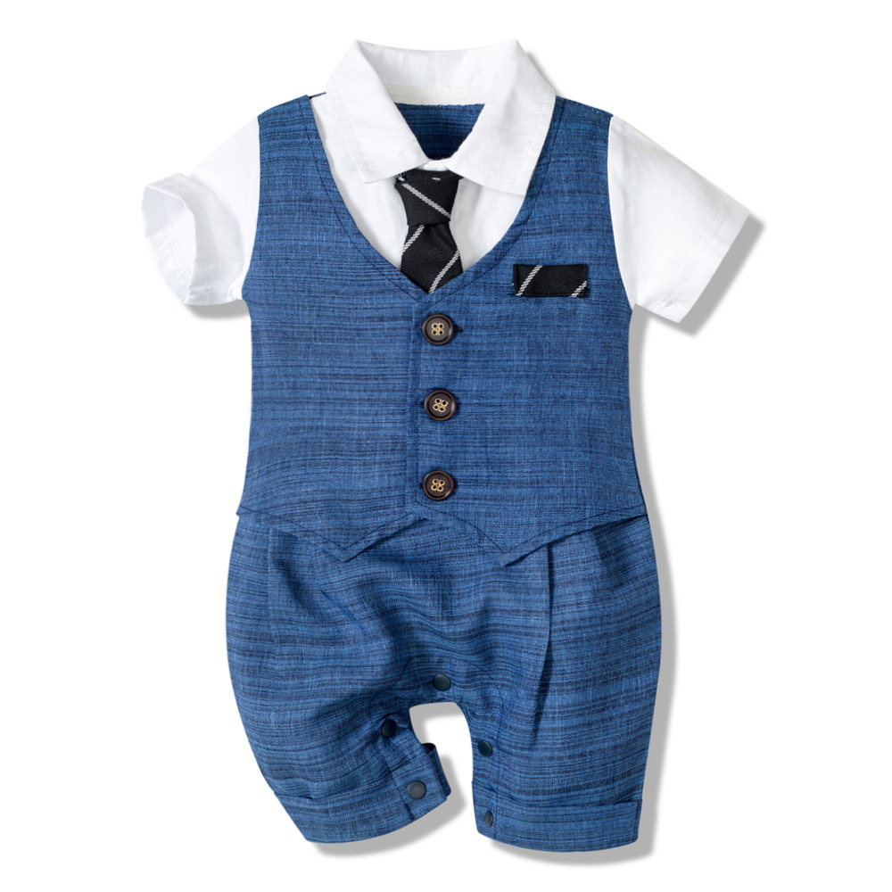 Summer New Baby Boy Jumpsuit Boys Gentleman Baby Children's Clothing 1 Summer New Baby Boy Jumpsuit Boys Gentleman Baby Children's Clothing