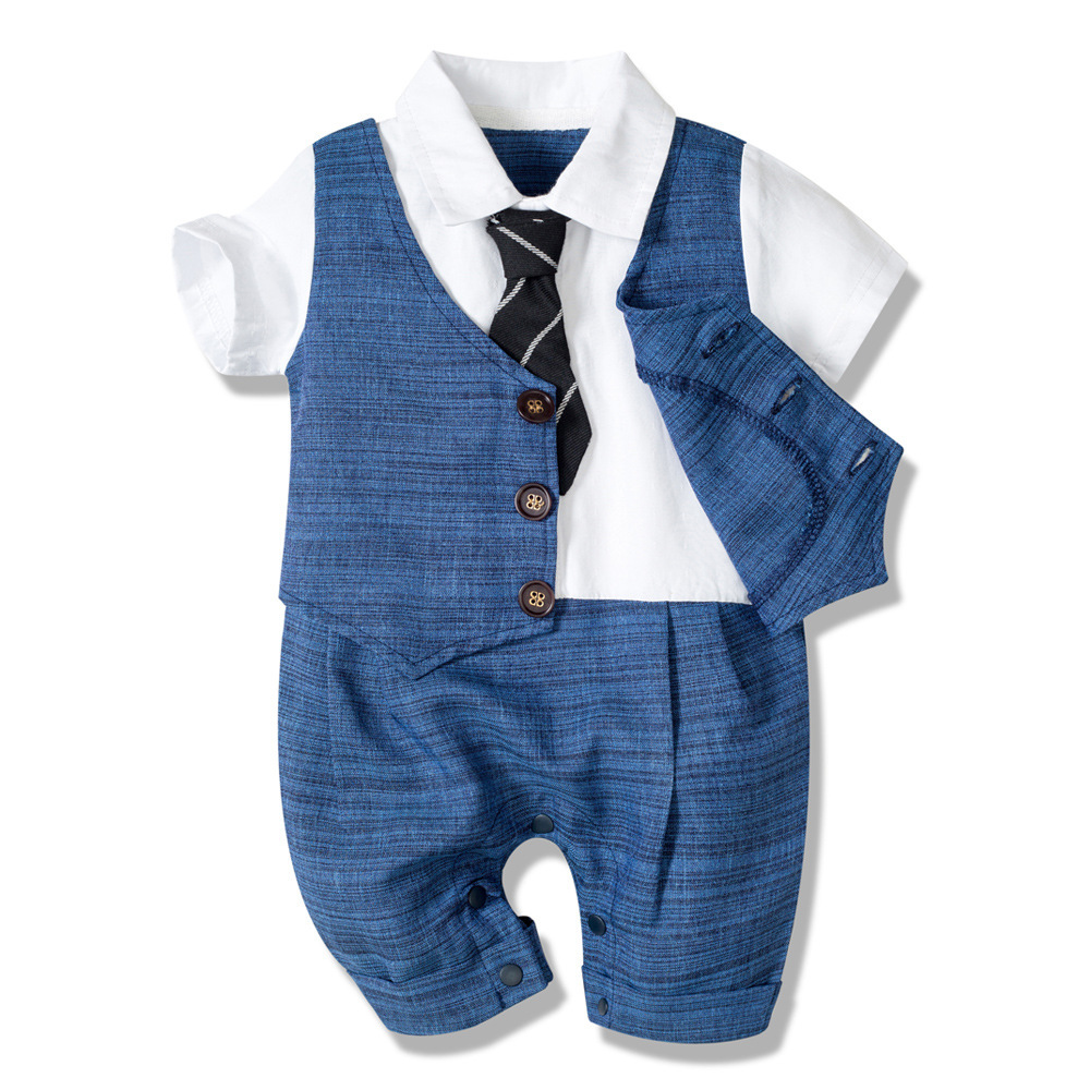 Summer New Baby Boy Jumpsuit Boys Gentleman Baby Children's Clothing 5 Summer New Baby Boy Jumpsuit Boys Gentleman Baby Children's Clothing - Image 5