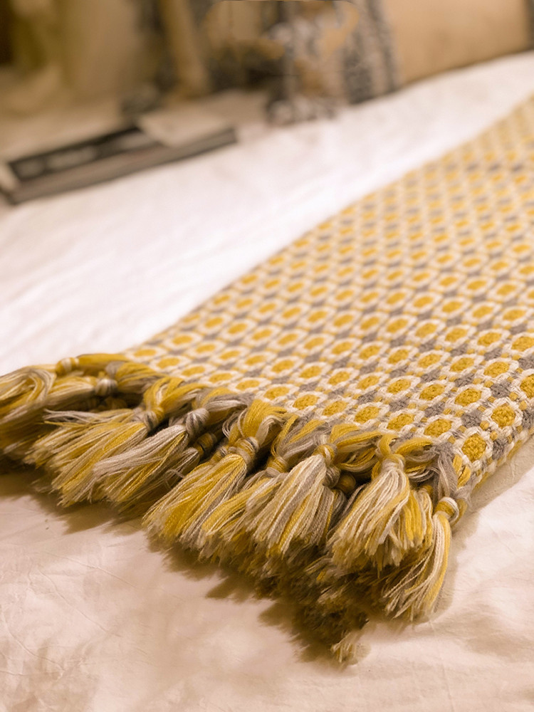 Sofa Blanket Cover Blanket Knitted Tassel Single Nap Blanket Batch Blanket 5 Sofa Blanket Cover Blanket Knitted Tassel Single Nap Blanket Batch Blanket - Image 5