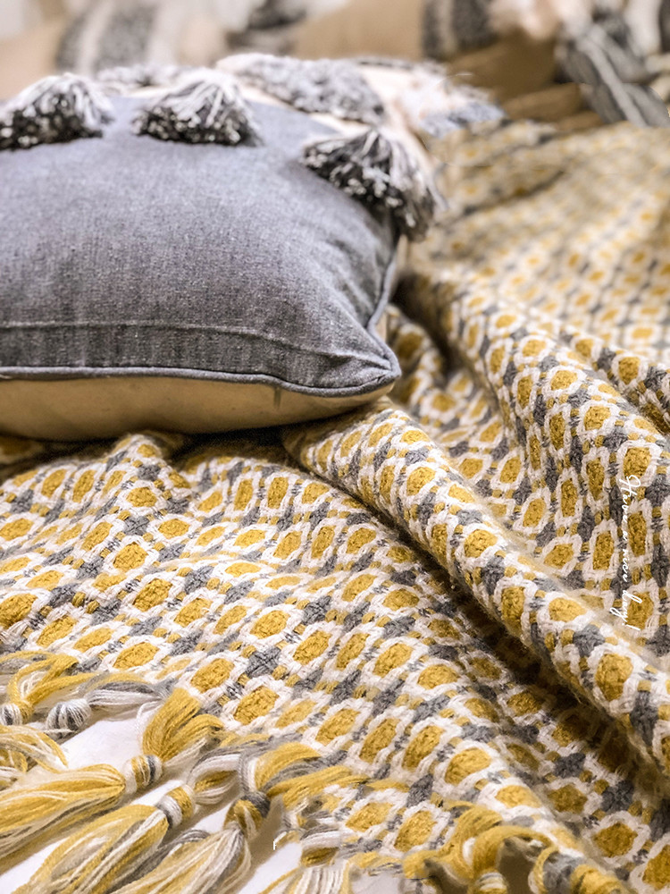 Sofa Blanket Cover Blanket Knitted Tassel Single Nap Blanket Batch Blanket 2 Sofa Blanket Cover Blanket Knitted Tassel Single Nap Blanket Batch Blanket - Image 2