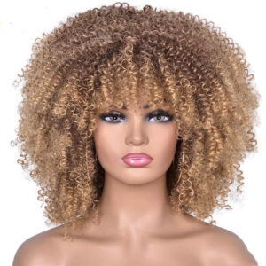 European & American Short Curly Wig for Women – Natural Volume, Soft Curls, Stylish Everyday Look