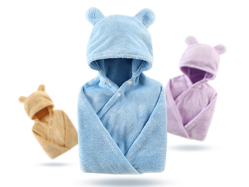 Cotton baby care hooded bath towel 6 Cotton baby care hooded bath towel - Image 6