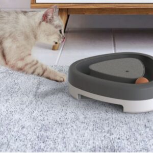 Pet Cat Self-Hey Toy Smart Triangle Turntable Electric Toy Cat Scratcher