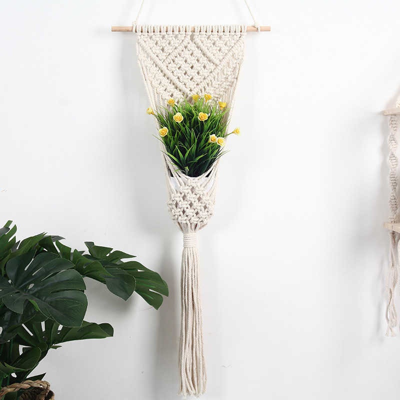 Woven Net Bag Flower Basket Wall Decoration Flower Shop Decoration 3 Woven Net Bag Flower Basket Wall Decoration Flower Shop Decoration - Image 3
