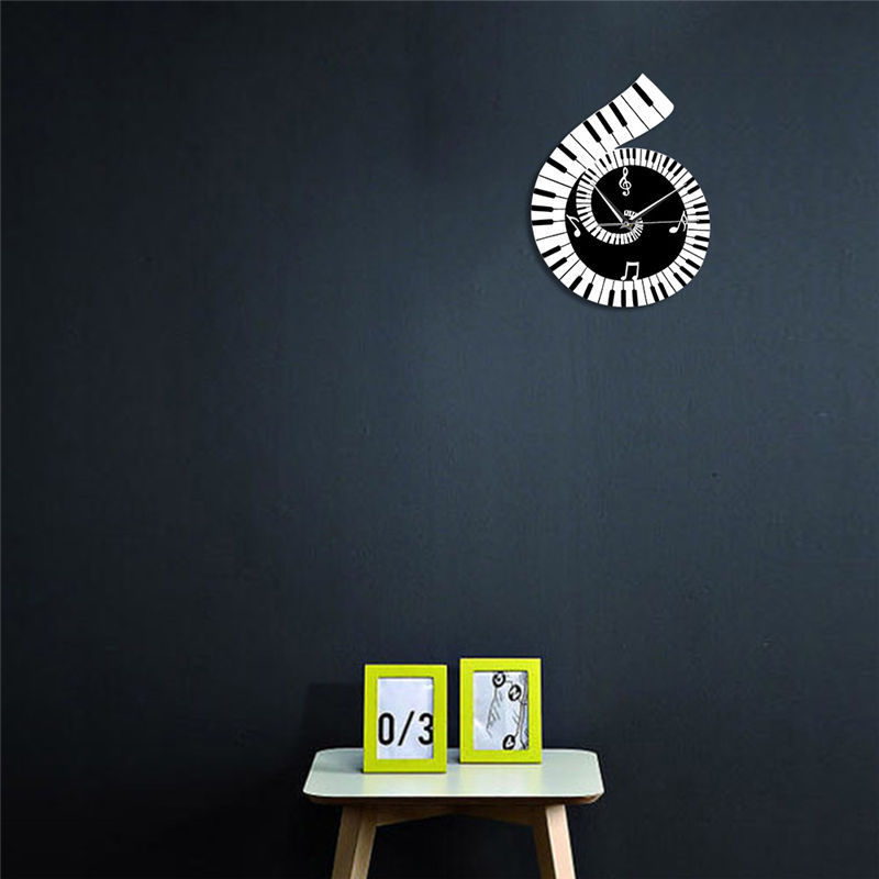 Decoration Wall Clock Treble Clef Piano Keyboard Musical Notes Irregular Decoration Clock Wall Clock Cross-border 5 Decoration Wall Clock Treble Clef Piano Keyboard Musical Notes Irregular Decoration Clock Wall Clock Cross-border - Image 5