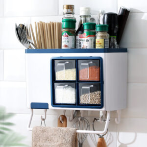 No-Drill Kitchen Wall Shelf – Punch-Free Storage Rack for Easy Installation