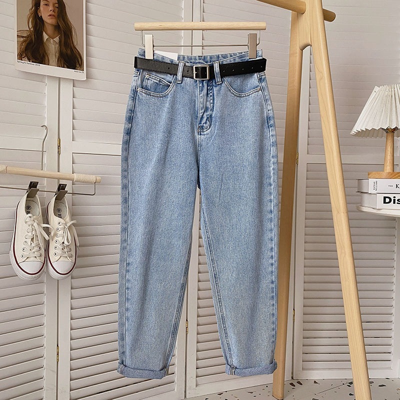 Straight-leg Cropped Slimming Carrot-shaped Dad Jeans For Petite Frames 5 Straight-leg Cropped Slimming Carrot-shaped Dad Jeans For Petite Frames - Image 5