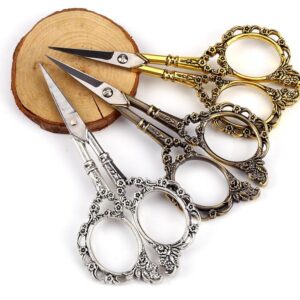 Vintage Floral Needlework Scissors