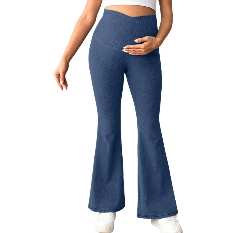 Women's Maternity High-Waist Pull-Up Denim Jeans 5 Women's Maternity High-Waist Pull-Up Denim Jeans - Image 5