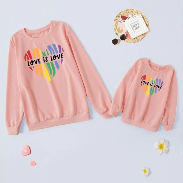 Letter Printed Parent-child Sweater Mother And Daughter Matching Clothes Three Colors 7 Letter Printed Parent-child Sweater Mother And Daughter Matching Clothes Three Colors - Image 7