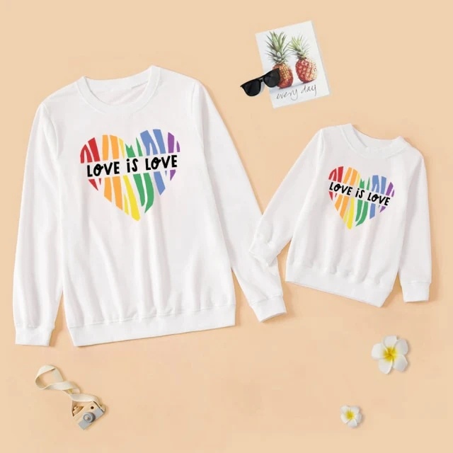 Letter Printed Parent-child Sweater Mother And Daughter Matching Clothes Three Colors 8 Letter Printed Parent-child Sweater Mother And Daughter Matching Clothes Three Colors - Image 8