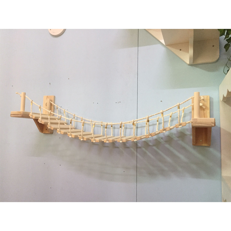 Wall Cat Furniture Pine Wall Hanging Bridge 2 Wall Cat Furniture Pine Wall Hanging Bridge - Image 2
