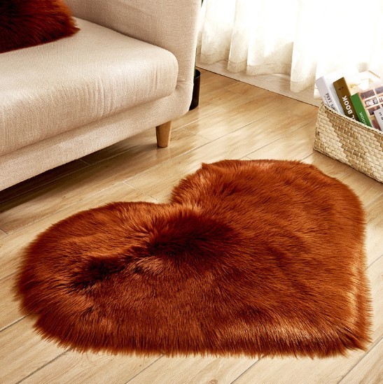 Plush Heart Shaped Carpet Non-Slip Mat Fluffy Rug Floor Mat Blanket Sofa Cushion Foot Pad Carpets For Living Room Home Decor 4 Plush Heart Shaped Carpet Non-Slip Mat Fluffy Rug Floor Mat Blanket Sofa Cushion Foot Pad Carpets For Living Room Home Decor - Image 4