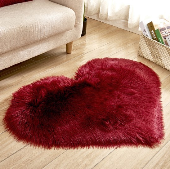 Plush Heart Shaped Carpet Non-Slip Mat Fluffy Rug Floor Mat Blanket Sofa Cushion Foot Pad Carpets For Living Room Home Decor 2 Plush Heart Shaped Carpet Non-Slip Mat Fluffy Rug Floor Mat Blanket Sofa Cushion Foot Pad Carpets For Living Room Home Decor - Image 2