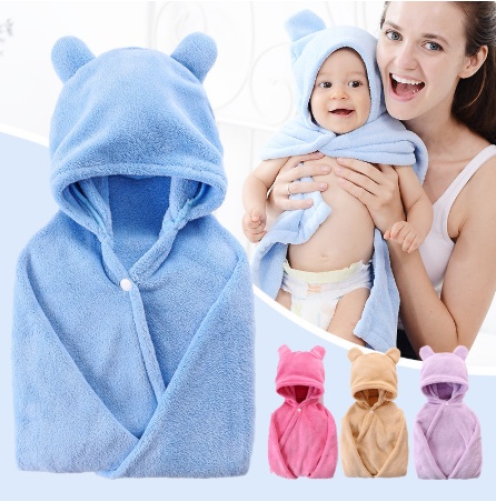 Cotton baby care hooded bath towel 1 Cotton baby care hooded bath towel