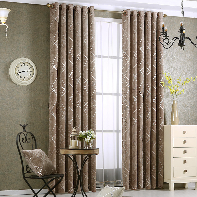 Solid Color Simple Modern Light Luxury Living Room Chenille Blackout Curtains 5 Solid Color Simple Modern Light Luxury Living Room Chenille Blackout Curtains - Image 5