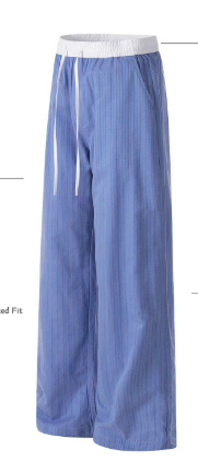 Contrast-color Patchwork Drawstring Elastic Waist Loose Straight-leg Floor-length Sweatpants 4 Contrast-color Patchwork Drawstring Elastic Waist Loose Straight-leg Floor-length Sweatpants - Image 4