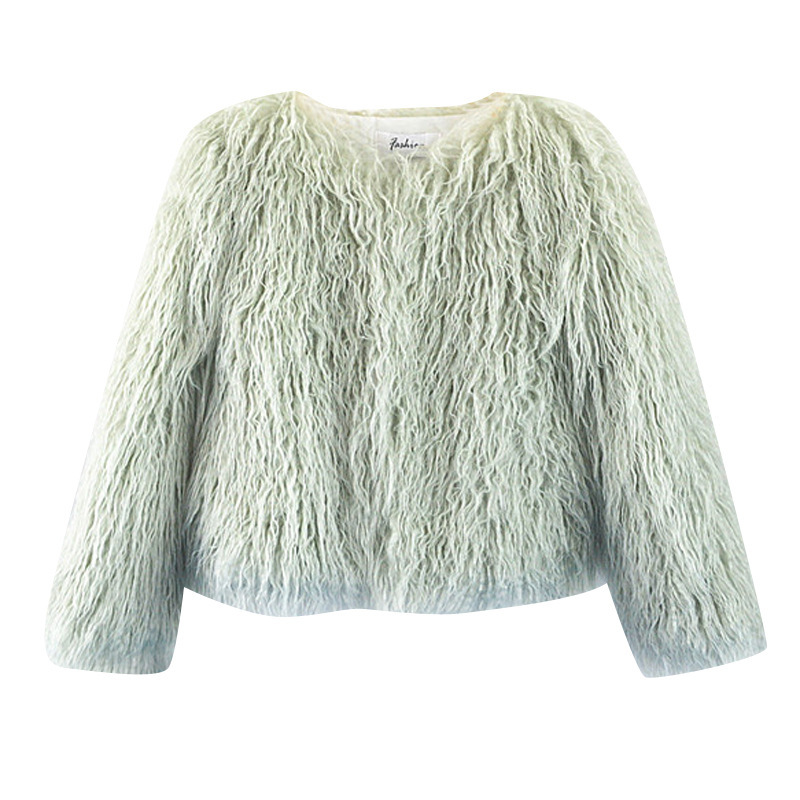 Women's Solid Color Short Faux Shearling Fur Coat 3 Women's Solid Color Short Faux Shearling Fur Coat - Image 3