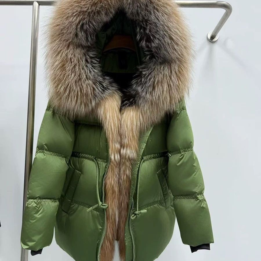 Women's Mid-length Padded Fur Coat 9 Women's Mid-length Padded Fur Coat - Image 9