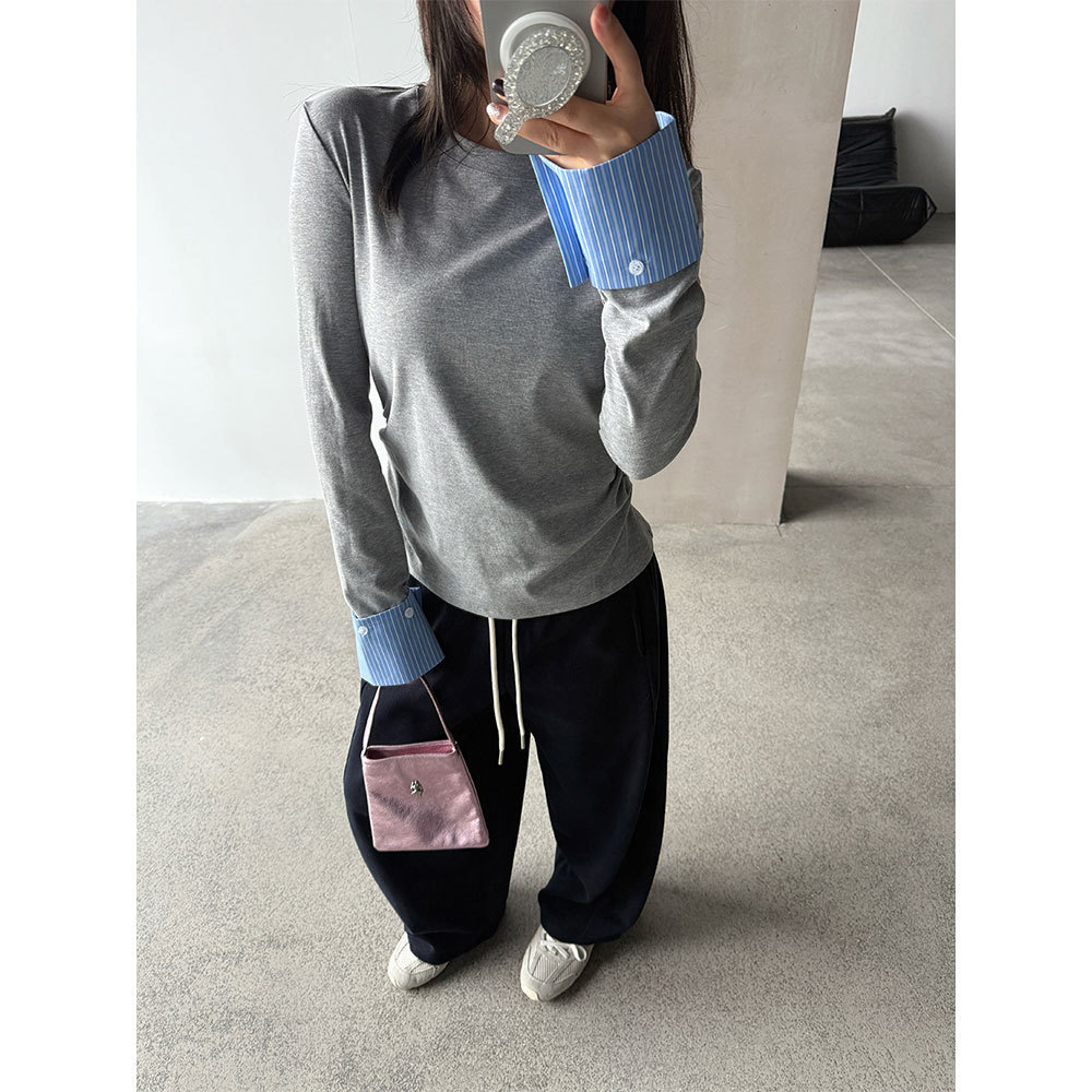 Crew Neck Pullover Slim Fit Top 3 Crew Neck Pullover Slim Fit Top - Image 3