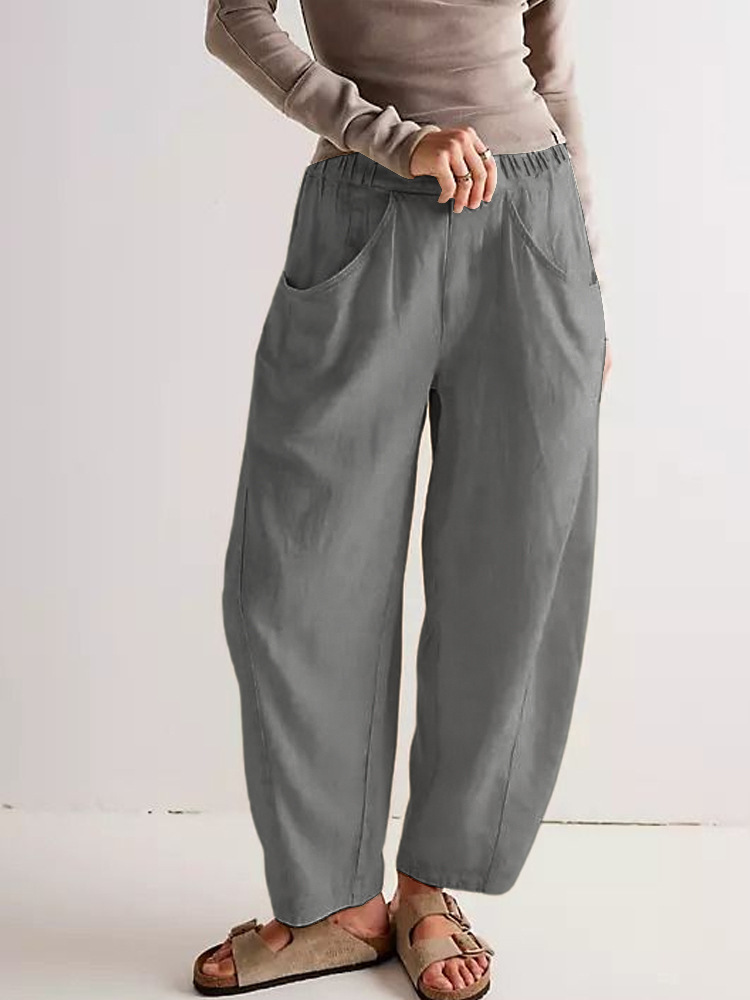 Spring New Arrival Cotton-Linen Solid-Color Fashionable Casual Pants 7 Spring New Arrival Cotton-Linen Solid-Color Fashionable Casual Pants - Image 7