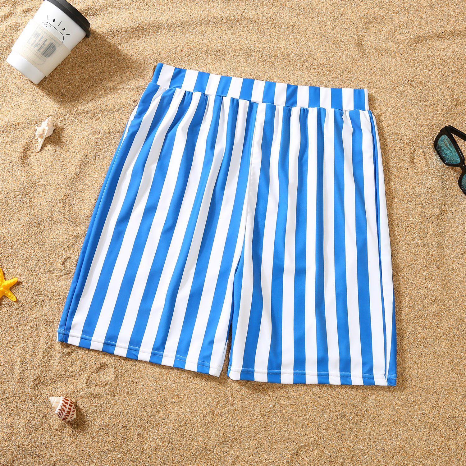Parent-child Bikini Blue And White Stripe Swimsuit 2 Parent-child Bikini Blue And White Stripe Swimsuit - Image 2