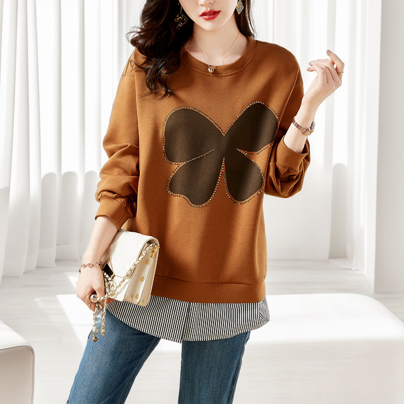 Fake Two Chinese Cotton Sweater Girls 1 Fake Two Chinese Cotton Sweater Girls