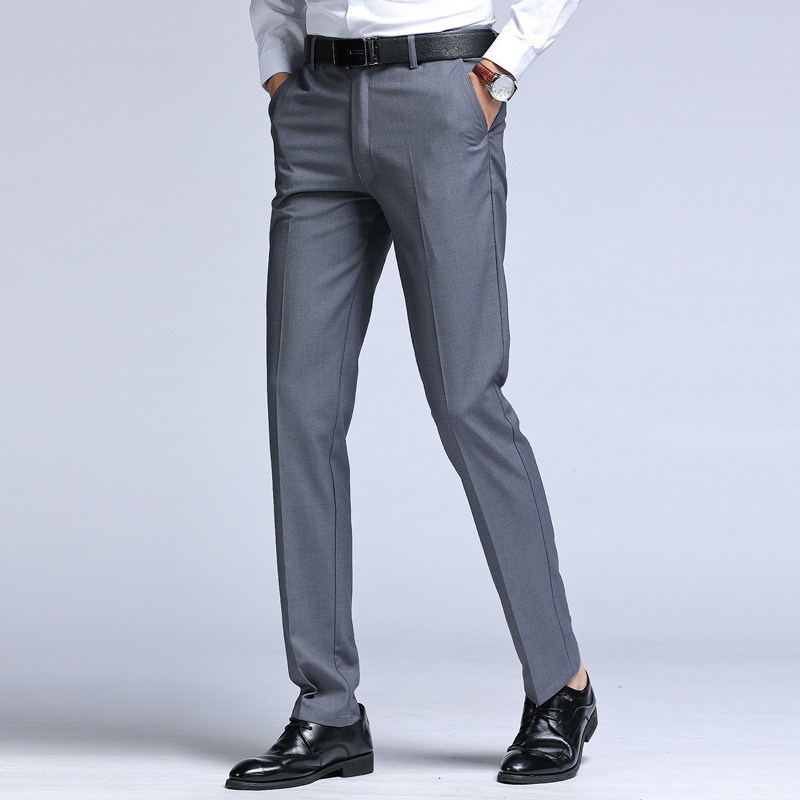Men's Solid Color Versatile Straight Leg Suit Pants 2 Men's Solid Color Versatile Straight Leg Suit Pants - Image 2