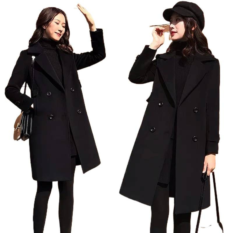 Trendy Black Chanel-style Wool Coat 6 Trendy Black Chanel-style Wool Coat - Image 6